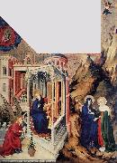 BROEDERLAM, Melchior The Annunciation and the Visitation d oil painting